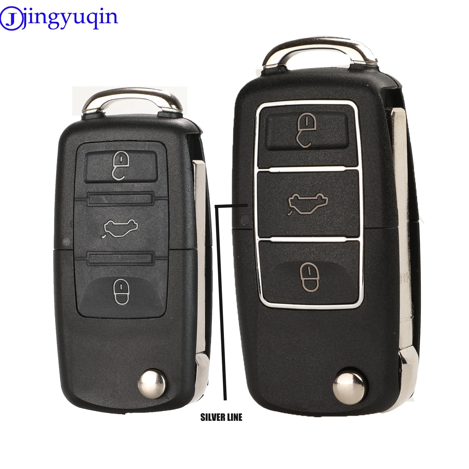 Jingyuqin 3 кнопки складной чехол для дистанционного ключа от машины для Volkswagen VW Golf Passat Polo Jetta Touran Bora Sharan