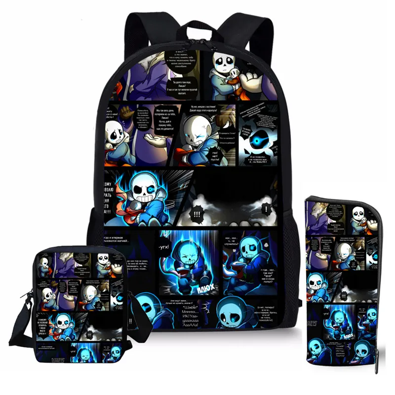 XM2627CED Аниме Undertale Школьные сумки Дети Книга Сумки малышей мультфильм FNAF Фредди UT рюкзак Sans мальчиков девочек Школьный набор - Цвет: XM2627CED