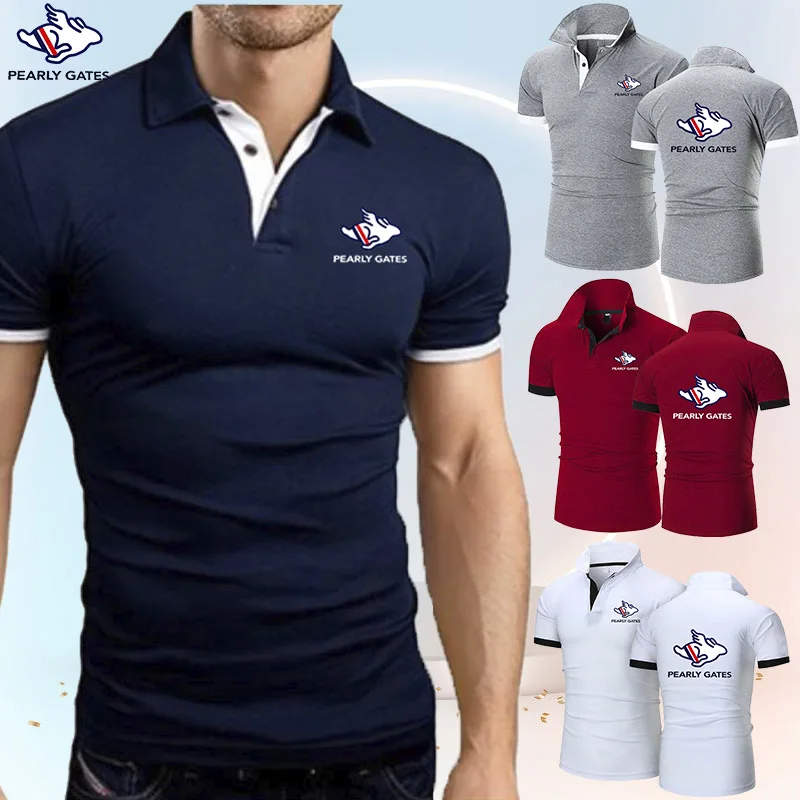 

2021 New Men's Polo Shirt Solid Color Short-sleeved Casual Fashion Printing Men's Trend Summer Breathable Lapel Men's Shirt