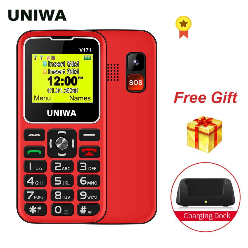 UNIWA V171 1 77 &quotдисплей беспроводной FM громкий динамик фонарь до 10 дней в режиме