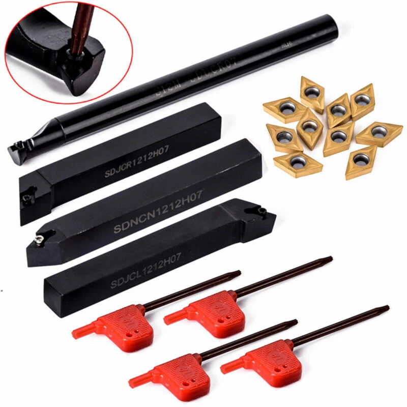 

Lathe Turning tool Milling Cutter Wrench Holder Equipment DCMT0702 12mm