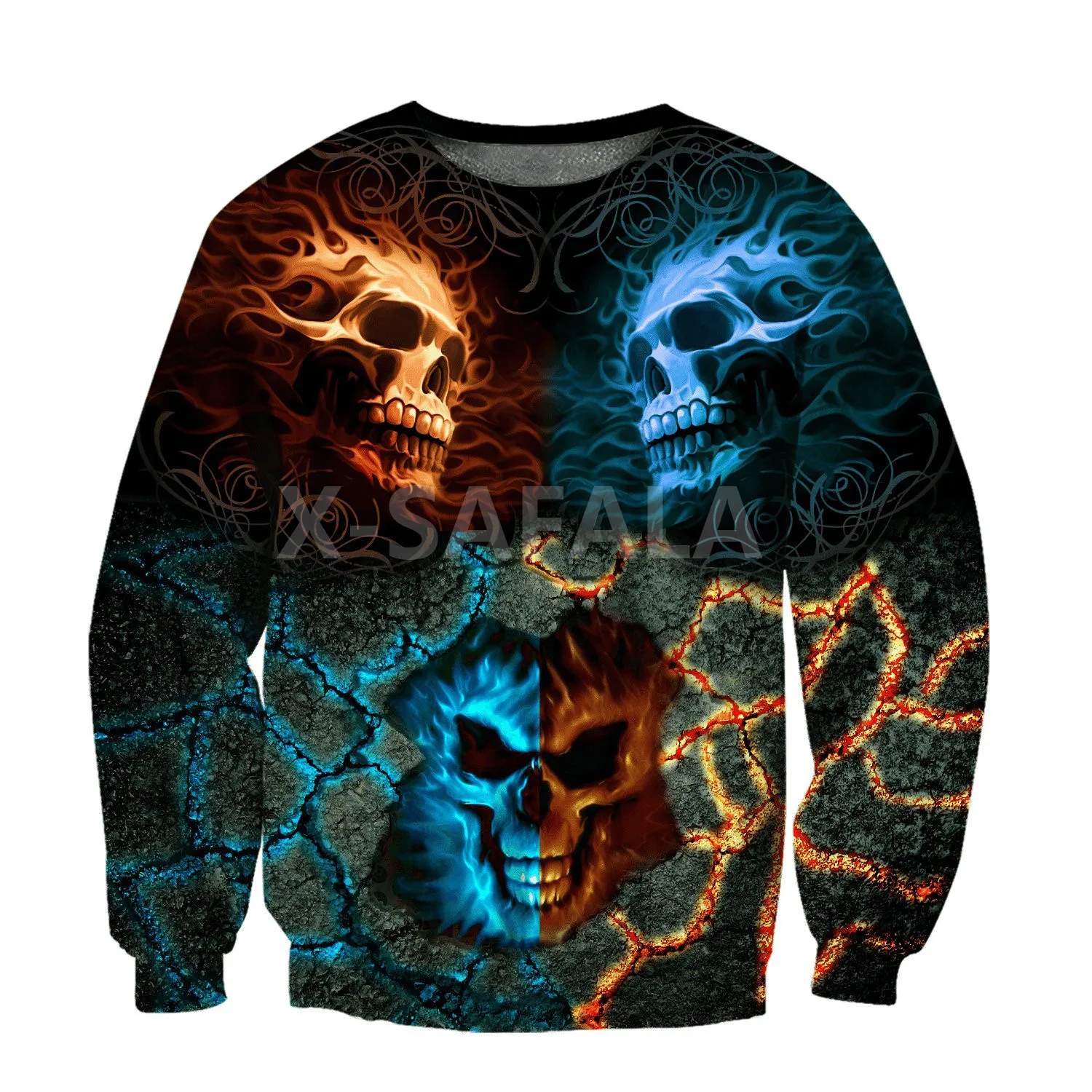

Trippy Colorful Skull Head 3D Print Spring Autumn Hoodie Man Women Harajuku Outwear Zipper Pullover Sweatshirt Casual Unisex-15