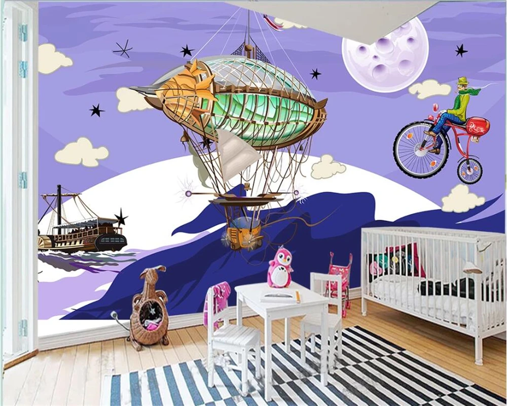 beibehang Custom fashion green three-dimensional Nordic pink ballerina girl children's room background papel de parede wallpaper