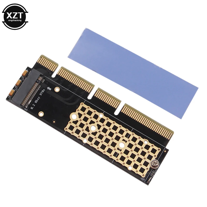 Адаптер M.2 NVMe для SSD-накопителя на карту PCIe M2 Key M драйвер с силиконовой охлаждающей