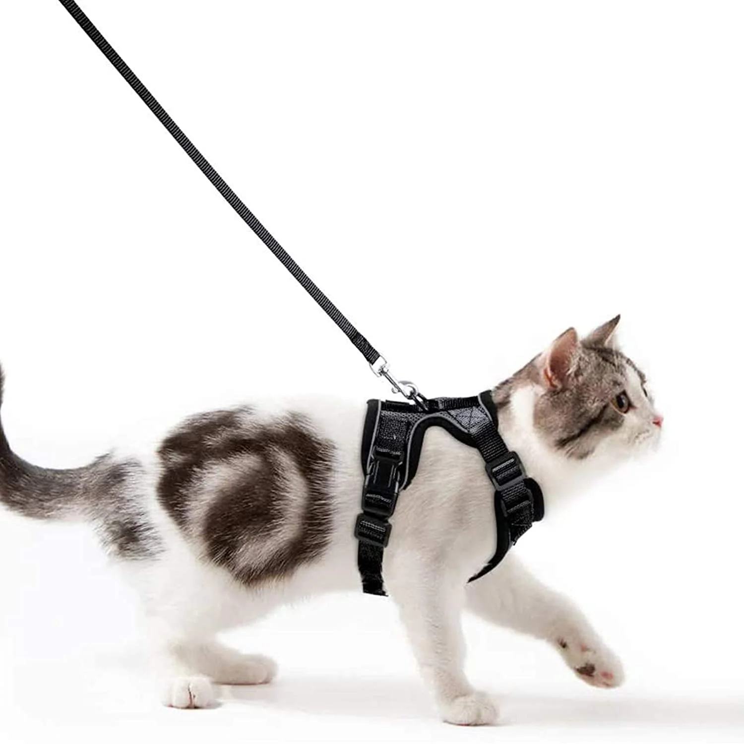

Cat Harness and Leash for Walking, Escape Proof Soft Adjustable Vest Harnesses for Cats, Easy Control Breathable Reflective
