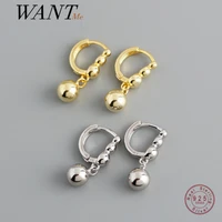 wantme genuine 925 sterling silver bohemian tassel beads unique stud earrings for fashion women ins goth party jewelry 2021