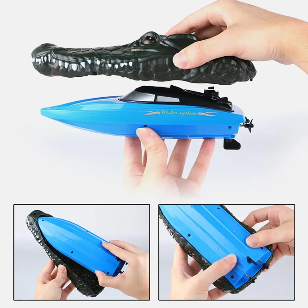 RC голова крокодила 2 4G пульт дистанционного управления лодка шутка создатель
