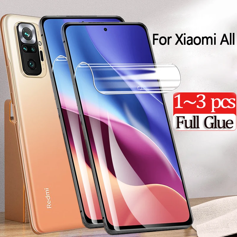 mi 11 lite Redmi Note10 Pro мягкое стекло mi11 Защитное для редми нот 10 на ми10т про Гидрогелевая