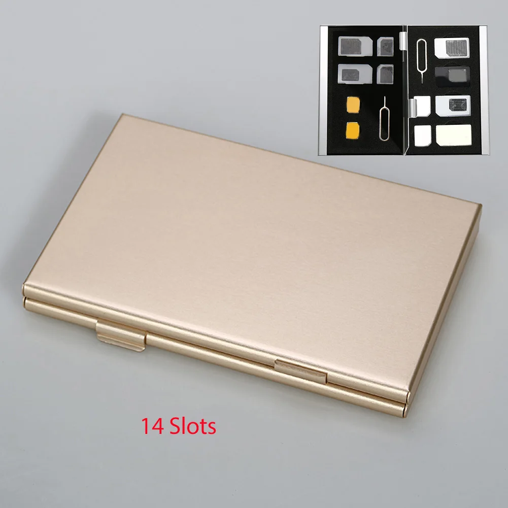 

Micro Sim Box Phone Card Accessories Storage Case Memory Card Practical Protector Needle Aluminium Alloy For IphoneXR Xs Max