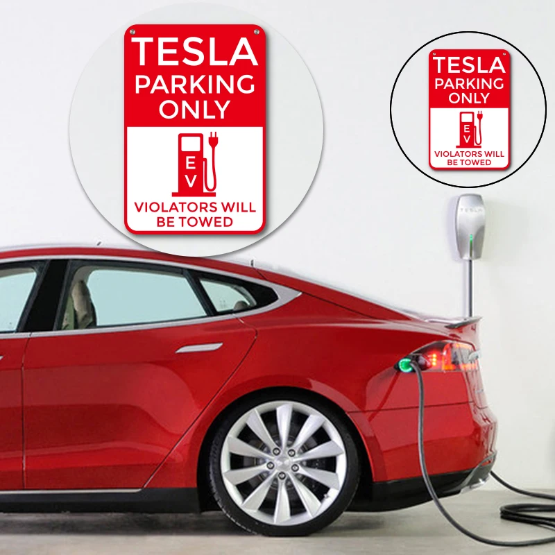 

For Tesla Model 3 Y S Q Notice Boards Charging Signs Private Parking Signs Outdoor Acrylic Board Stop Warning Sign