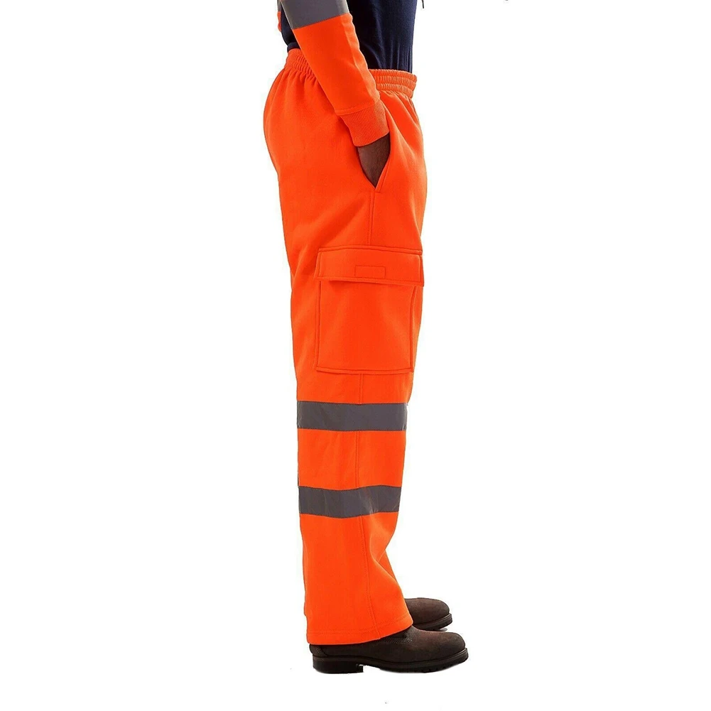 

2020 New Hot Fashion Men's Sweatpants High Visibility Reflective Work Pants Lightweight Summer Autumn Breathable Cargo Trousers