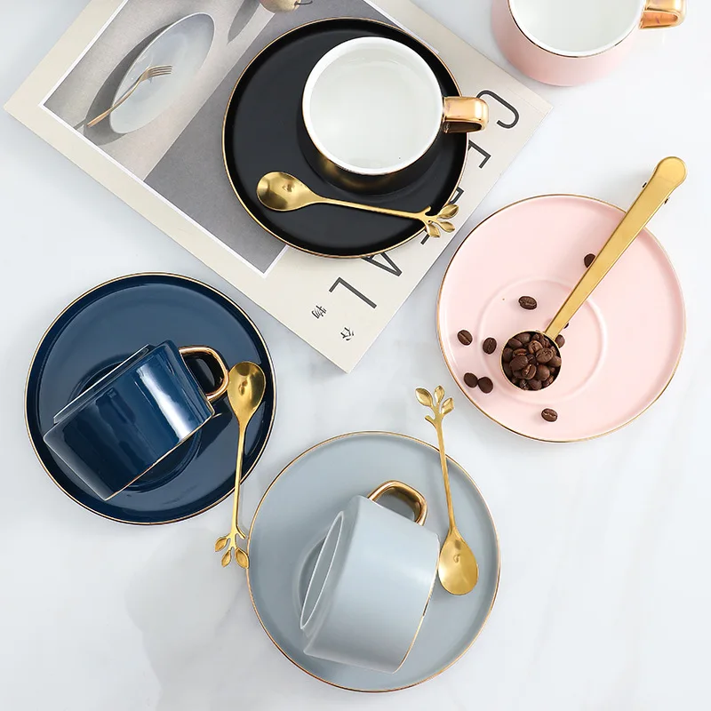 Керамическая кофейная чашка в европейском стиле Классическая простая