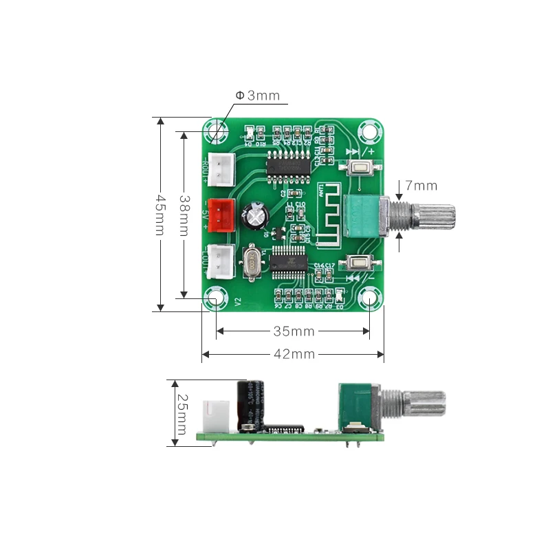2*5 Вт DC 5 в ультра-прозрачный Bluetooth 0 Плата усилителя звука сделай сам низкая