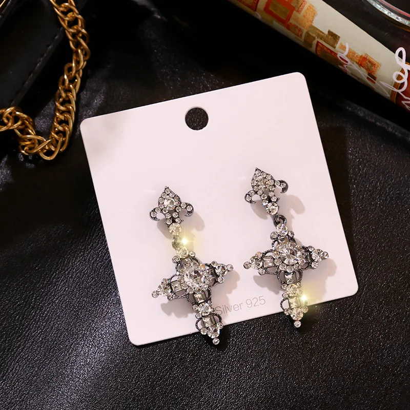 Новые корейские личности кулон с кристаллом геометрической формы серьги