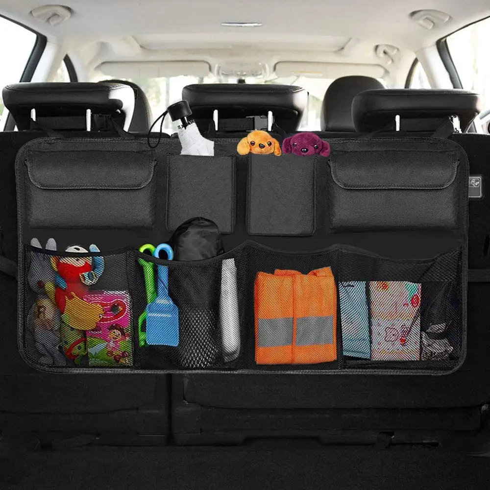 Car Back Seat Organizer Bag Storage Multi Pocket Hanging Nets Trunk Auto Stowing Tidying Interior Accessory Supplier | Автомобили и