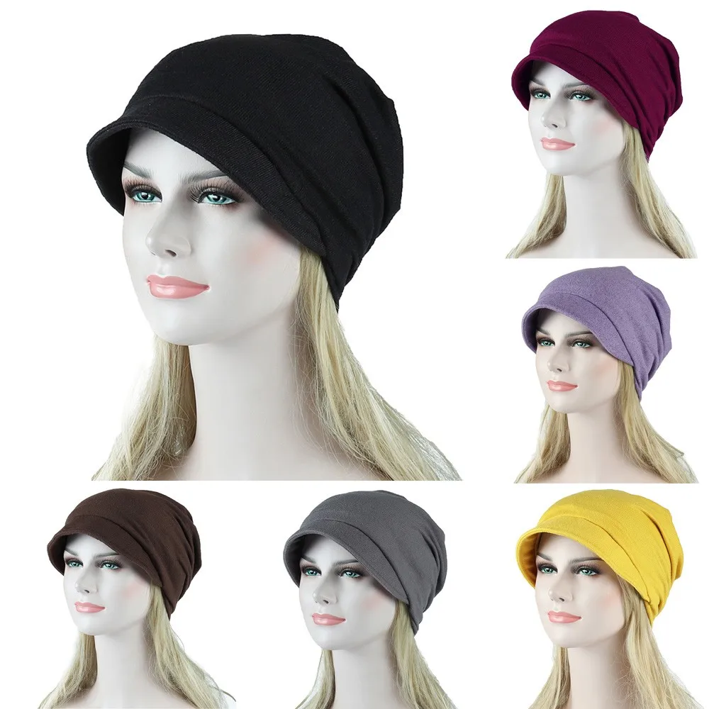 

Women Soild India Muslim Stretch Turban Hat Hair Head Scarf Wrap Islamic Underscarf Bonnet Hat Female Headband Turbante Mujer