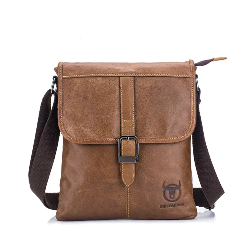 New 100% Genuine Leather Men Messenger Bag Hot Sale Male Small Man Fashion Crossbody Shoulder Bags Men's Travel Handbags |