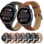 Ремешок кожаный для смарт-часов Huawei Watch GT 3 46 мм gt3 42 мм, браслет из натуральной кожи для Samsung Galaxy Active 2, 22 мм