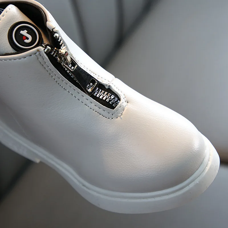 Детская обувь 2020 г. Осенне зимние кожаные ботинки Martin для мальчиков и девочек