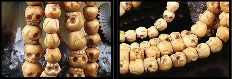 108 шт кость тибетского яка череп, вырезанный вручную бисер Молитва Malas для мужчин хорошее качество цвет 9 мм BRO851