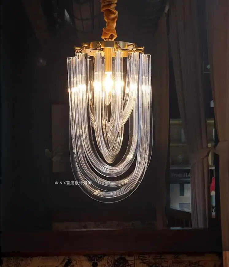 Led постмодерн Ретро американская люстра Французский проходу гость Ресторан