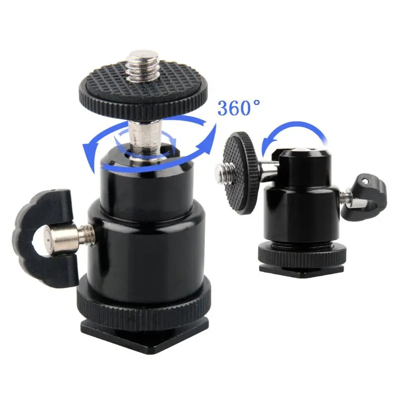 

T21B металлический кронштейн для вспышки с шаровой головкой 1/4 "Mini Hot Shoe Mount Flash Stand для камеры