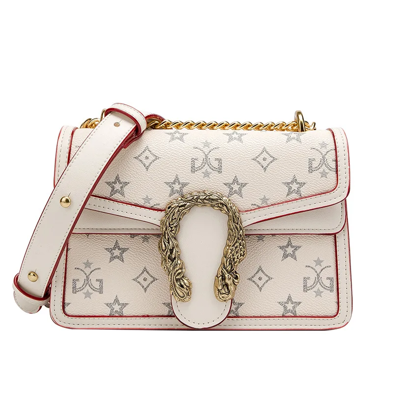 

Women Tabby Jacquard Shoulder Chain Bag Fashion Printed Leather Luxury Brand Designer Organ Crossbody Top Handle Purse Vintage