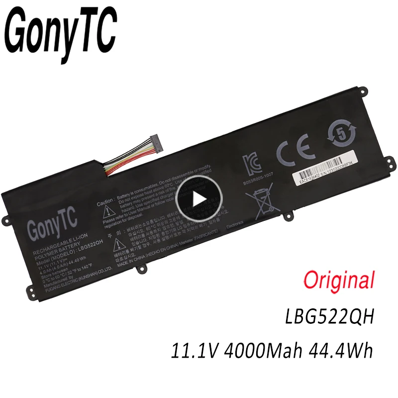   GONYTC LBG522QH  LG Z360 Z360-GH60K Full HD  Ultrabook 44, 4 / 11, 1  4000 