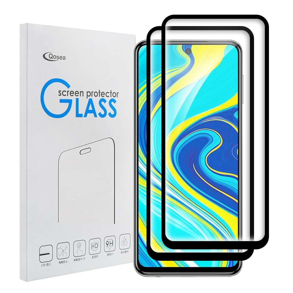 Qosea 2 шт. Защитное стекло для Xiaomi Redmi Note 9S закаленное защитное 9 Pro Max полноэкранное