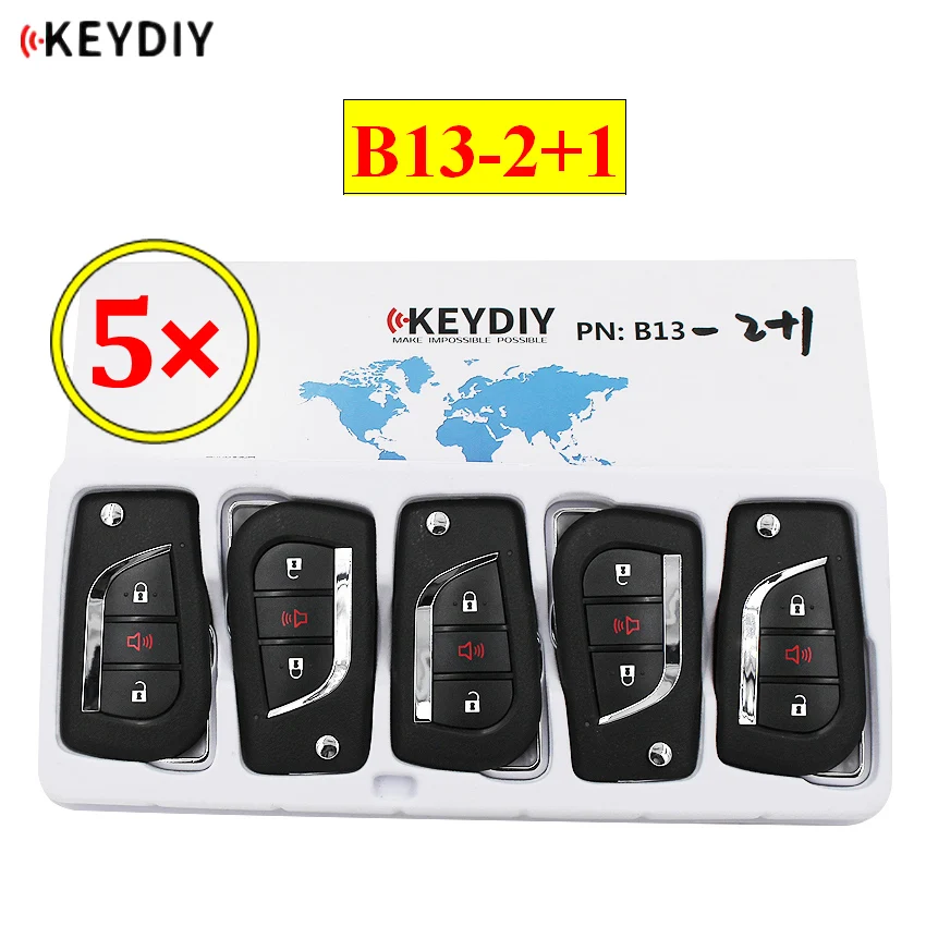 5 шт./лот KEYDIY серии B B13-2 + 1 2 кнопка универсальный KD пульт дистанционного