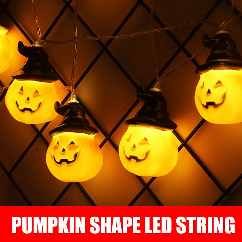 

Halloween Pumpkin Stringlight Remote Control Pumpkin Lantern LED Decorative Lights MDJ998