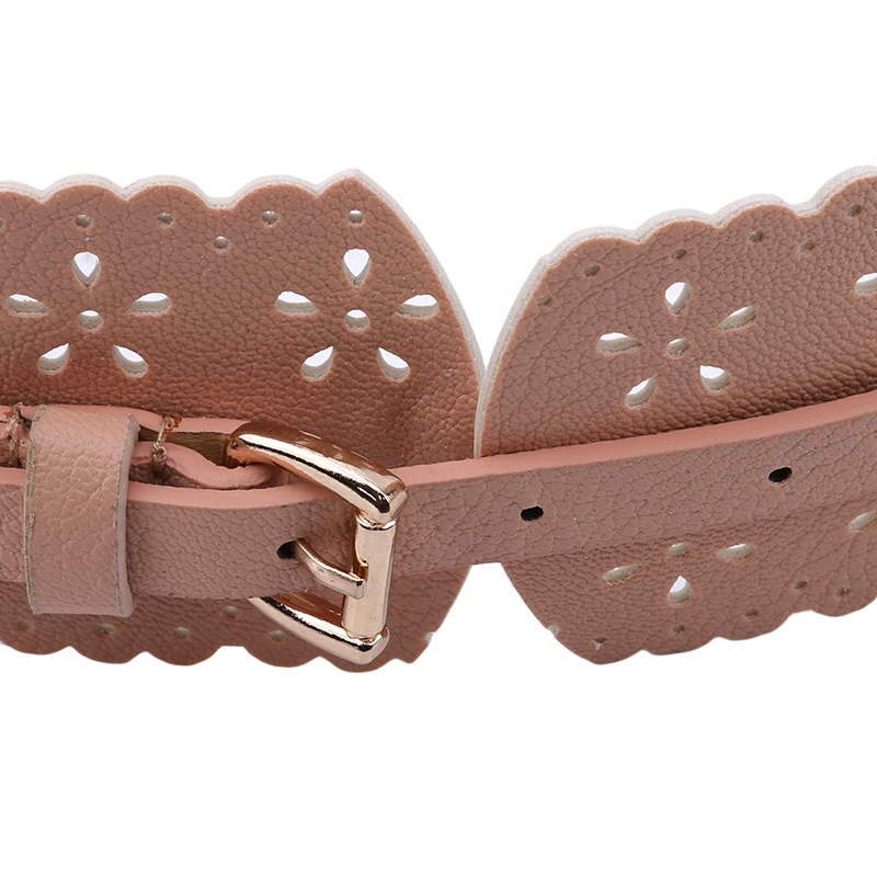 

Fashion PU Leather Lady Hollow Flower Wide Waist Wide Waistband Bind Wide Belts Women Belt Dress Adornment