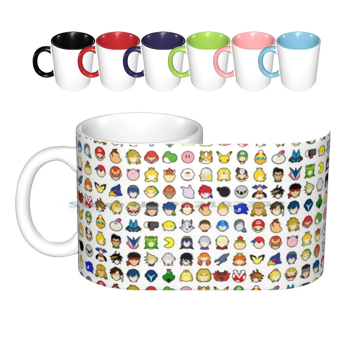 

Super Smash Bros Ultimate Character Stock Icons-Appearance Order ( Arrangement 1 Of 4 ) Ceramic Mugs Coffee Cups Milk Tea Mug