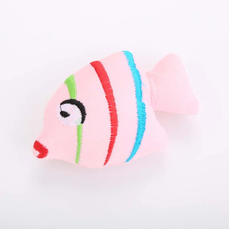 

22 Pcs Innovative Stuffed Fish Shape Plush Toy Indoor Interactive Pet Play