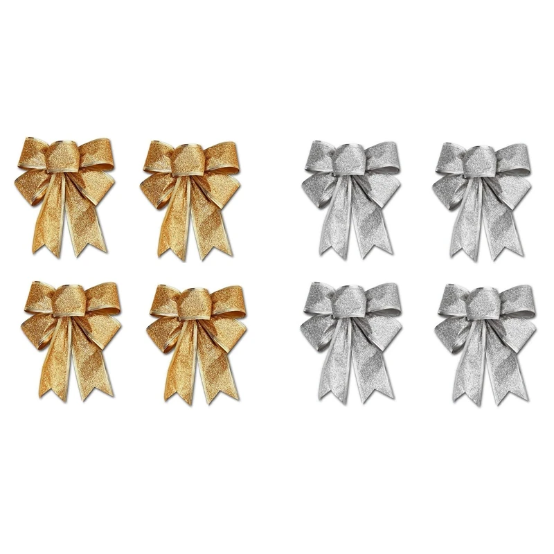 8 шт. 25x18 см украшение висящий узел бант Бабочка Декор дерево рождественская елка 4