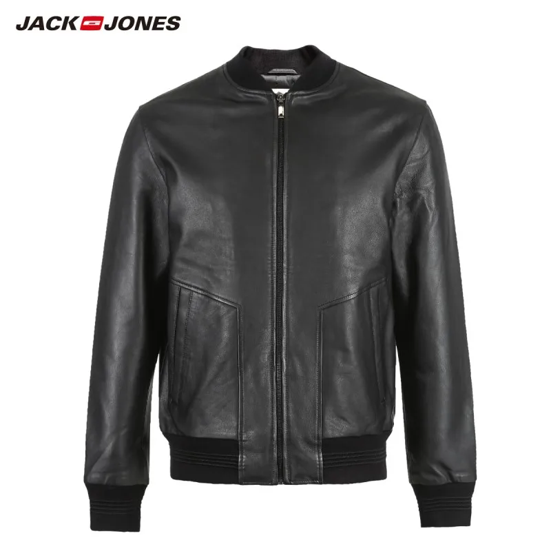 JackJones зимняя мужская деловая Повседневная овечья кожа Бейсбольный воротник 218428501
