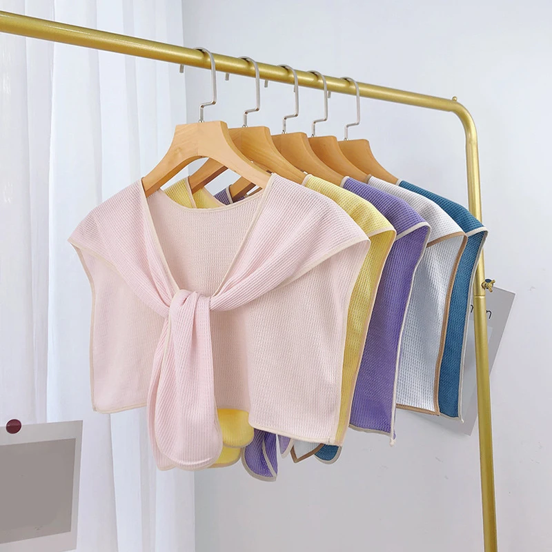 

Women Solid Color Fake Collars Detachable False Collar Sweater Decorative Ladies Shirt Detachable Collars Shawls Wraps