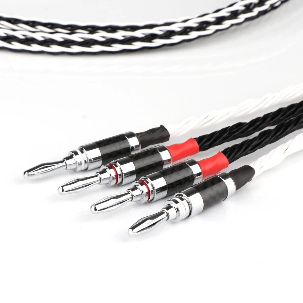 Пара 8tc occ медный hifi акустический кабель аудио 8vs громкий с разъемом банана из