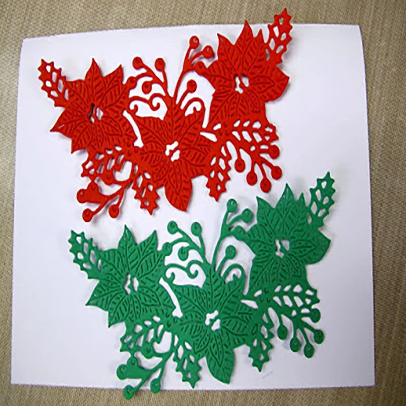 Рамка Poinsettia новые металлические режущие штампы для открыток альбом рукоделия