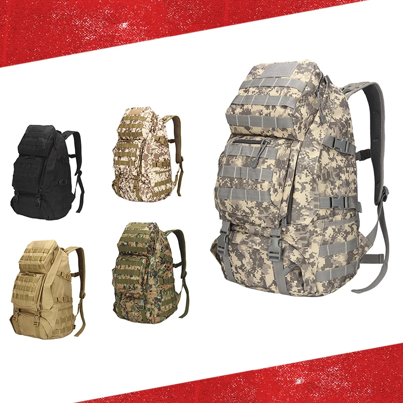 

Туристический армейский рюкзак 800D, туристический армейский Тактический ранец с мягкой спинкой, штурмовая дорожная Сумка для кемпинга и тре...