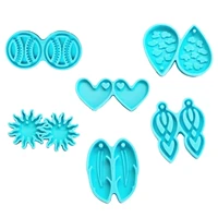 earrings epoxy resin mold keychain pendant silicone mould diy crafts jewelry casting tools