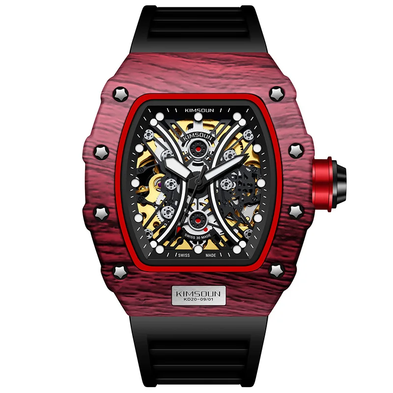 

Explosive Hollow Automatic Mechanical Watch Miller Watch Men's Silicone Fashion Sports Watch