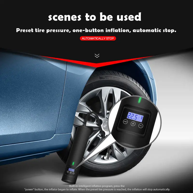 Precio Bomba De Aire Recargable De 12V, Inflador De Neumáticos Inalámbrico, Compresor Portátil, Bomba De Llanta Para Coche, Motocicleta, Neumáticos De Bicicleta