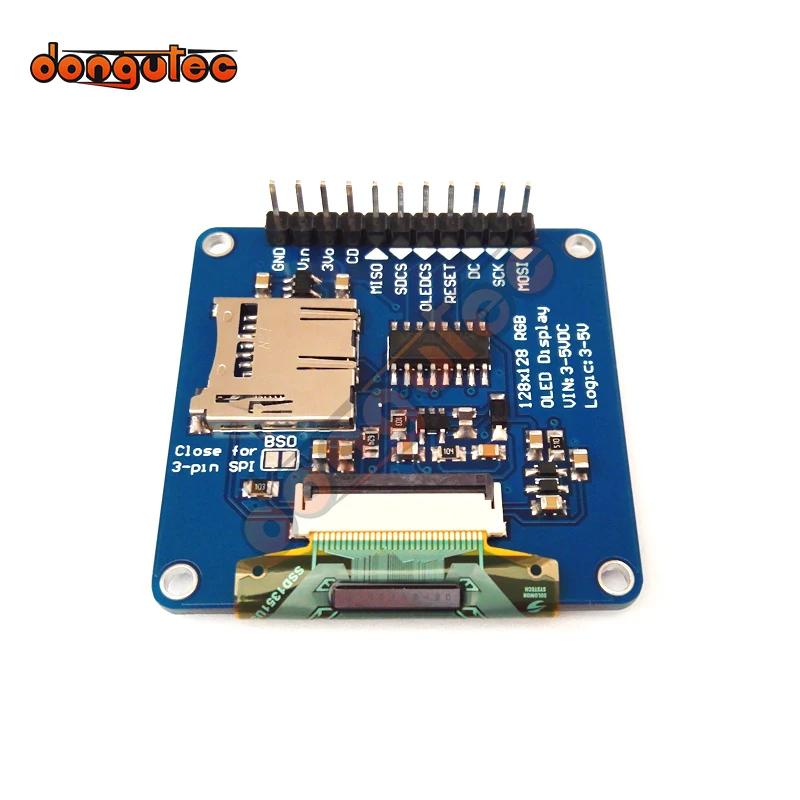 1 5 OLED SSD1351 коммутационная плата 16 бит Цвет &quotw/microSD держатель для arduino|ЖК-модули| |