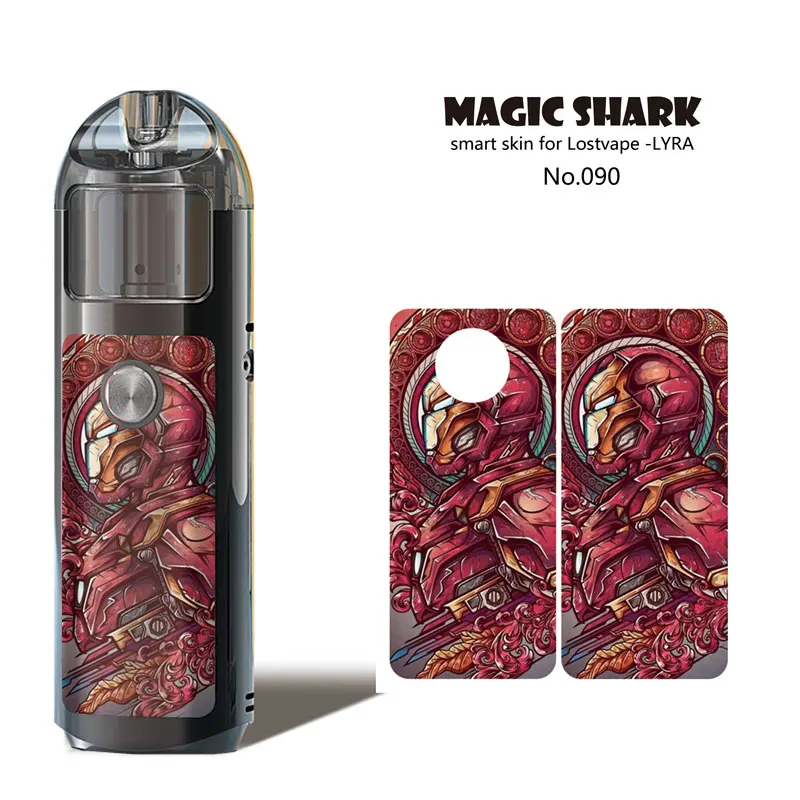 Волшебная Акула Marvel Star War Fire Horse Skull Pod Vape Super Hero Irom Man ПВХ наклейка чехол пленка кожа