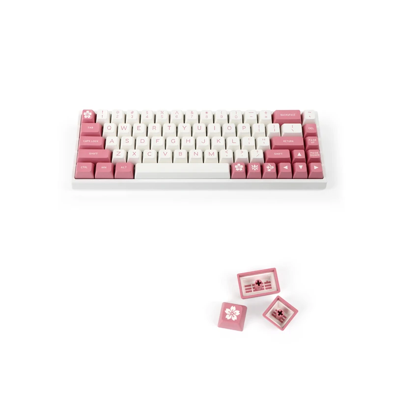 

Maxkey 130 клавиш, розовая клавиатура SA, сферическая двойная клавиатура, набор клавиш ABS, механическая клавиатура MX Switch 61/87/104 Filco 7U Space Bar