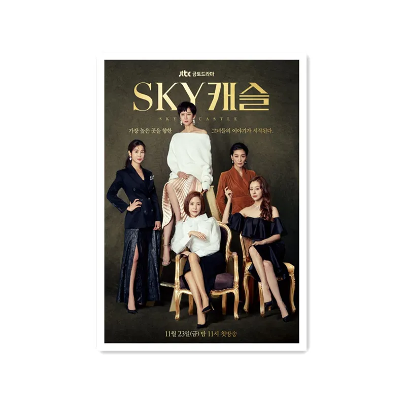 

SKY Castle Movie Poster white copper paper poster living room bar decoration sticker wall painting
