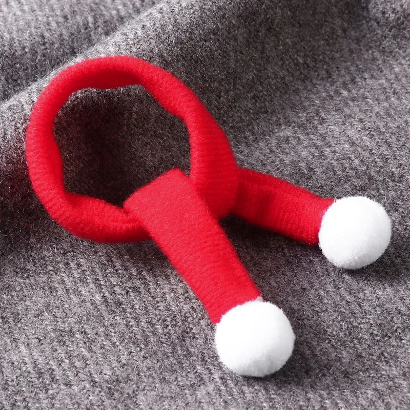 Топ 10 шт Мини Рождественский шарф для домашних животных собак кошек и винных