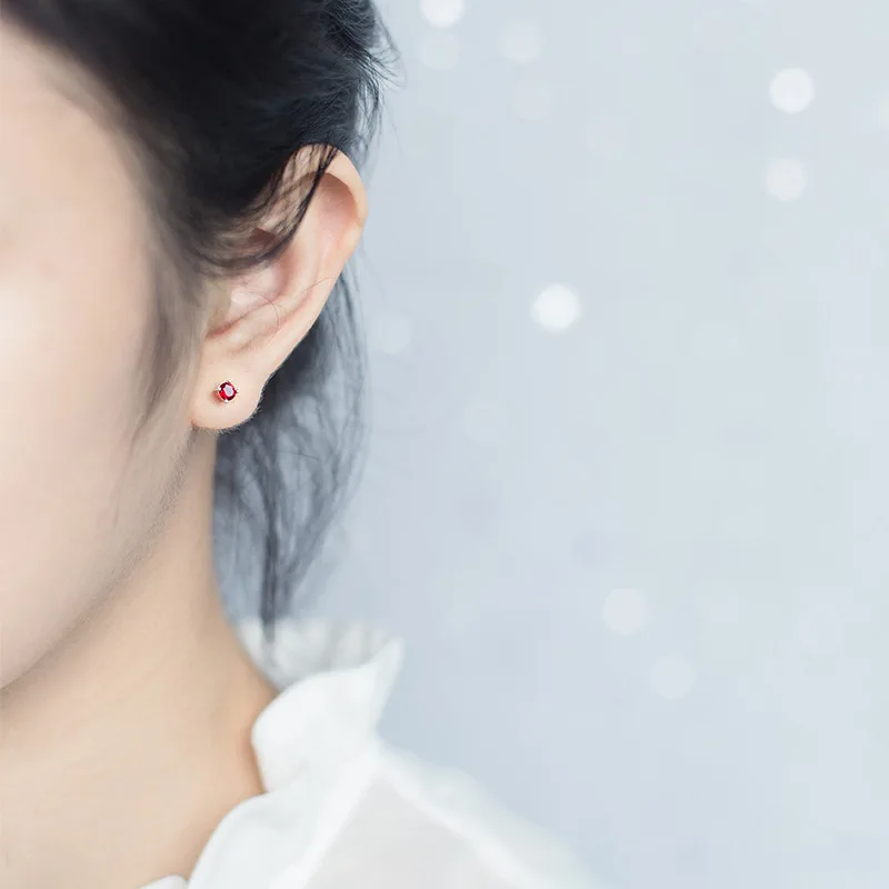 Женские серьги гвоздики из серебра 2018 пробы 4 х4 мм|earrings gift|fashion stud earringsstud earrings |