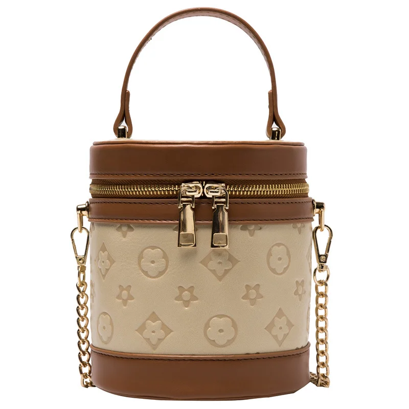 

Summer Cylinder Women's Shoulder Bag 2020 New Fashion Korean Versatile Messenger Bag ins Mini Hand Bag Embossed Crossbody Bag